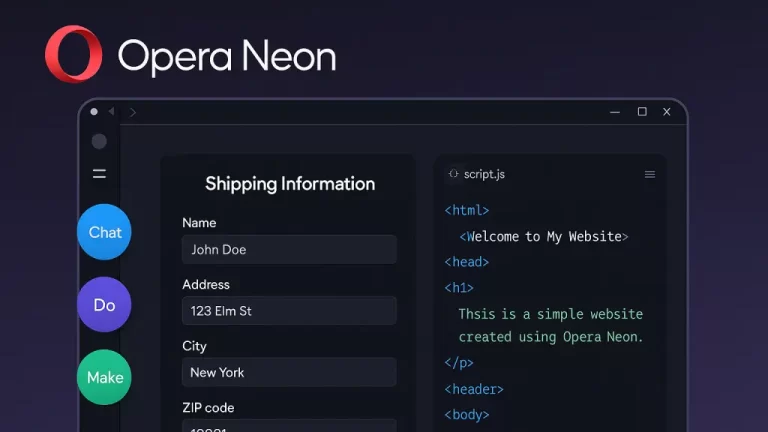 Opera Neon- O Navegador com IA que Cria Sites e Jogos