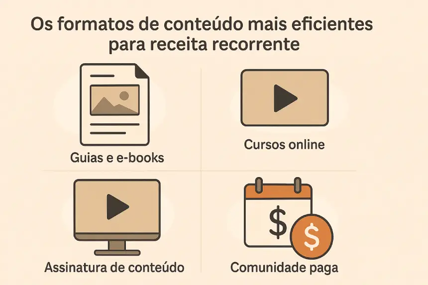 Os formatos de conteúdo mais eficientes para receita recorrente