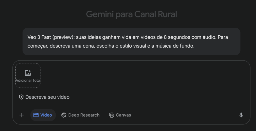 Como funciona a geração de vídeos no Gemini
