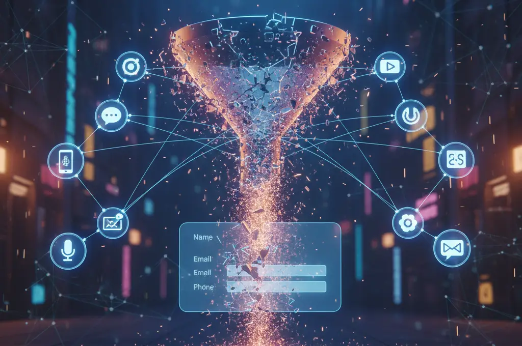 o fim do formulário como ponto central do funil