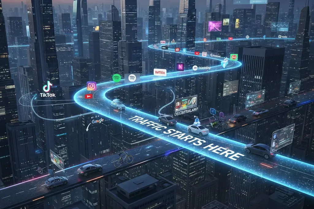 A virada número 1: o tráfego não começa mais no Google